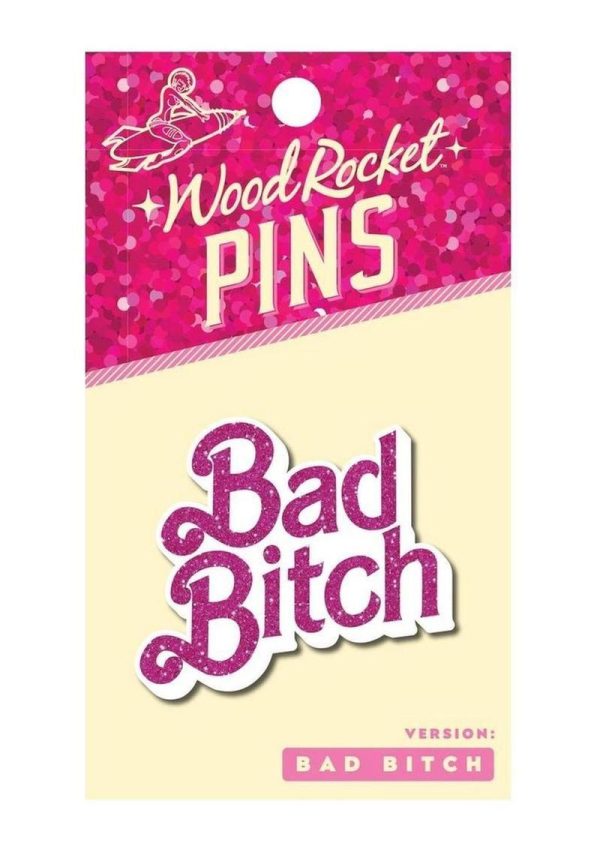 Bad Bitch Enamel Pin - Purple/White