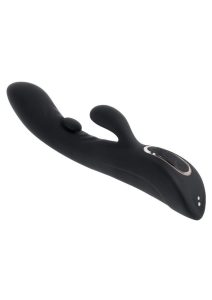 Playboy That`s The Spot Rechargeable Silicone Dual Stimulating Vibrator - Black