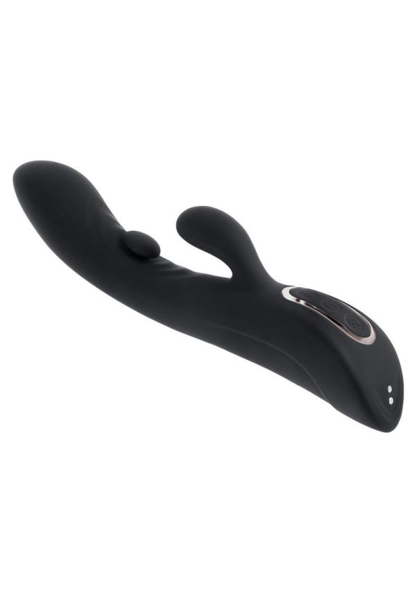 Playboy That`s The Spot Rechargeable Silicone Dual Stimulating Vibrator - Black