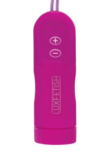 Lux Fetish Vibrating Nipple Clips Remote Control - Purple