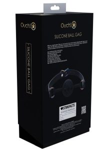 Ouch! Venice Collection Silicone Ball Gag - Black