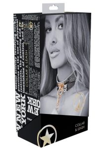 Ouch! NY Collection Collar with Leash - Black