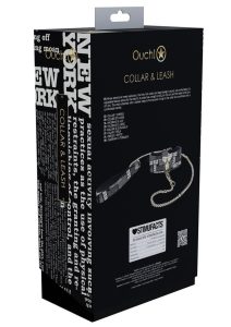 Ouch! NY Collection Collar with Leash - Black