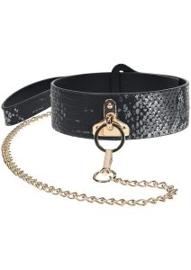 Ouch! Florence Collection Collar with Leash - Black