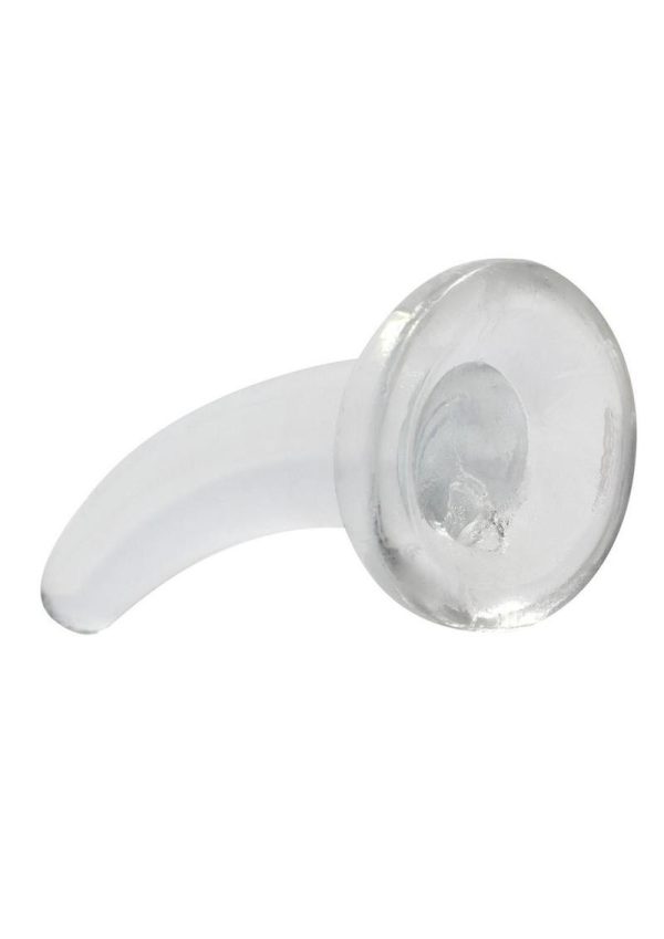 RealRock Crystal Clear Non Realistic Dildo with Suction Cup 4.7in - Clear