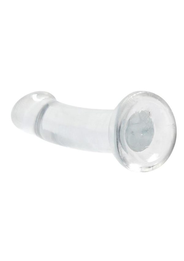 RealRock Crystal Clear Non Realistic Dildo with Suction Cup 6.7in - Clear