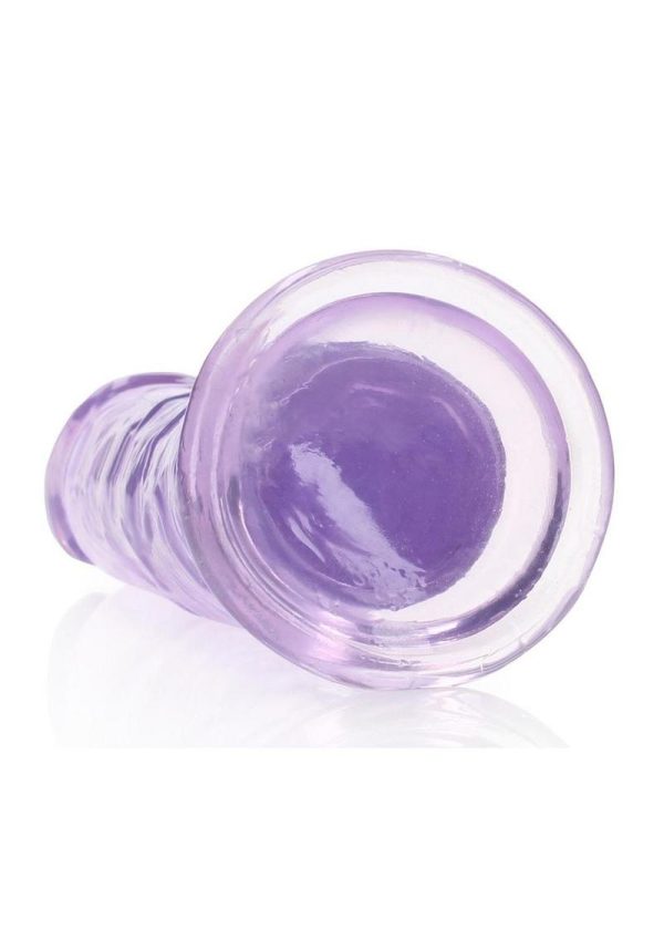 RealRock Crystal Clear Straight Dildo 8in - Purple
