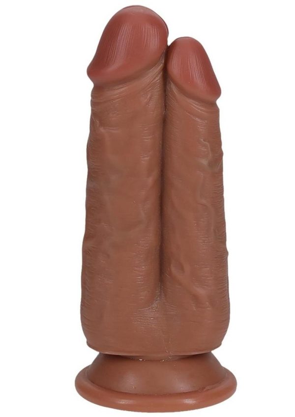RealRock Ultra Realistic Skin Dual Penetration 5in/6in - Caramel