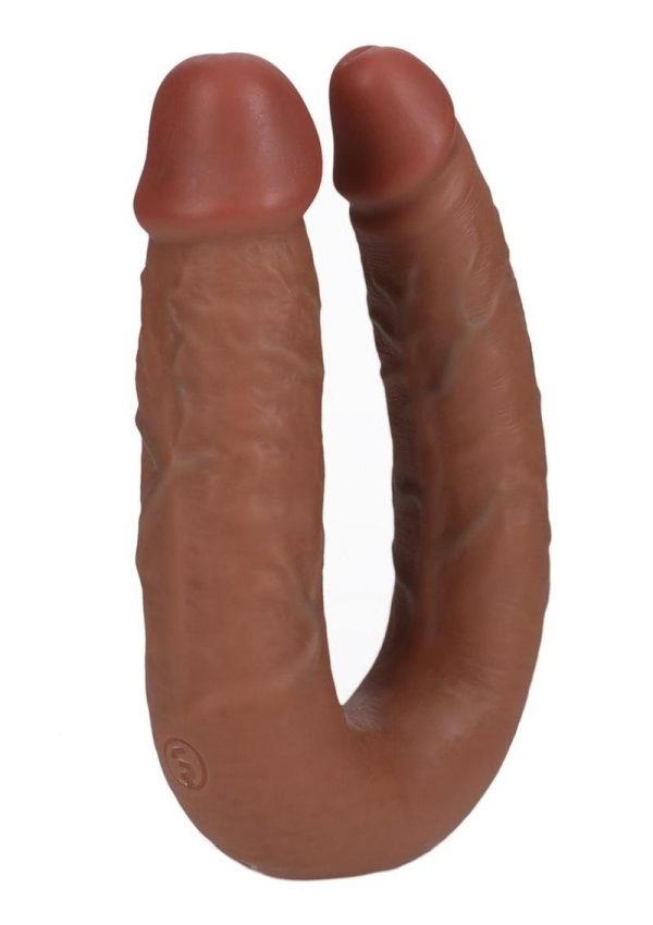 RealRock Ultra Realistic Skin U Shaped Dual Penetration 5in - Caramel