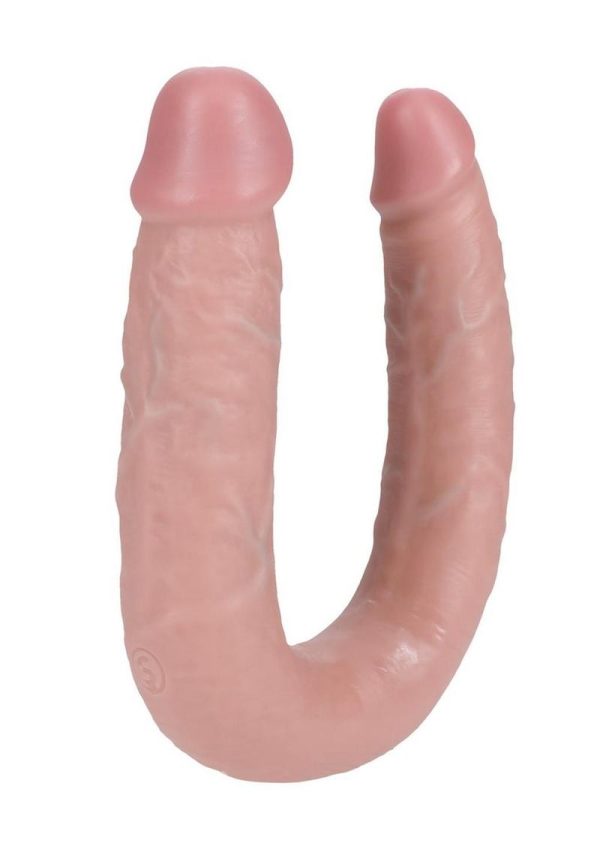 RealRock Ultra Realistic Skin U Shaped Dual Penetration 7in - Vanilla