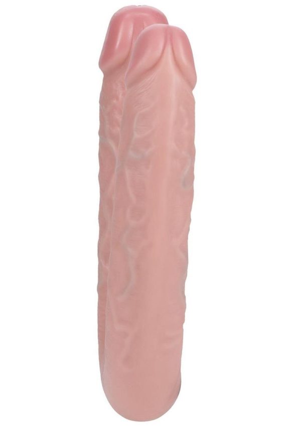 RealRock Ultra Realistic Skin U Shaped Double Dildo 9in - Vanilla