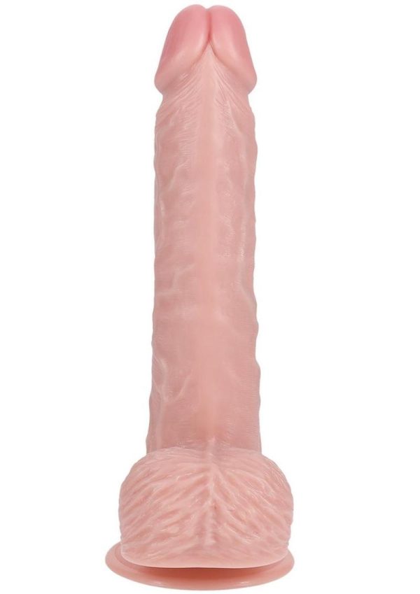 RealRock Vibrating Cock with Balls 7in - Vanilla