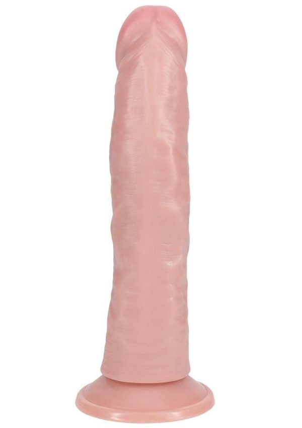 RealRock Vibrating and Rotating Cock Regular Curved 8in - Vanilla