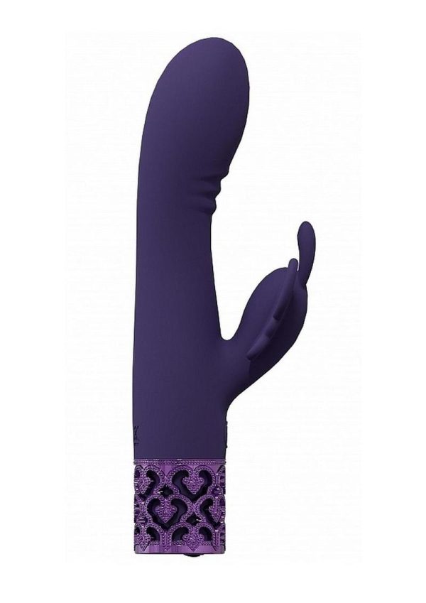 Royal Gems Monarch Rechargeable Silicone Rabbit Vibrator - Purple