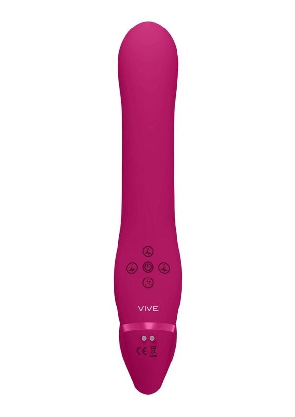 Vive AI Rechargeable Silicone Dual Motor Strapless Strap-On - Pink