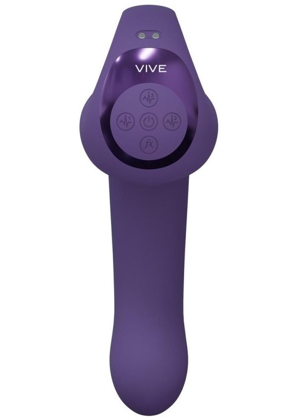 Vive RIKO Rechargeable Silicone Triple Motor Thumper - Purple