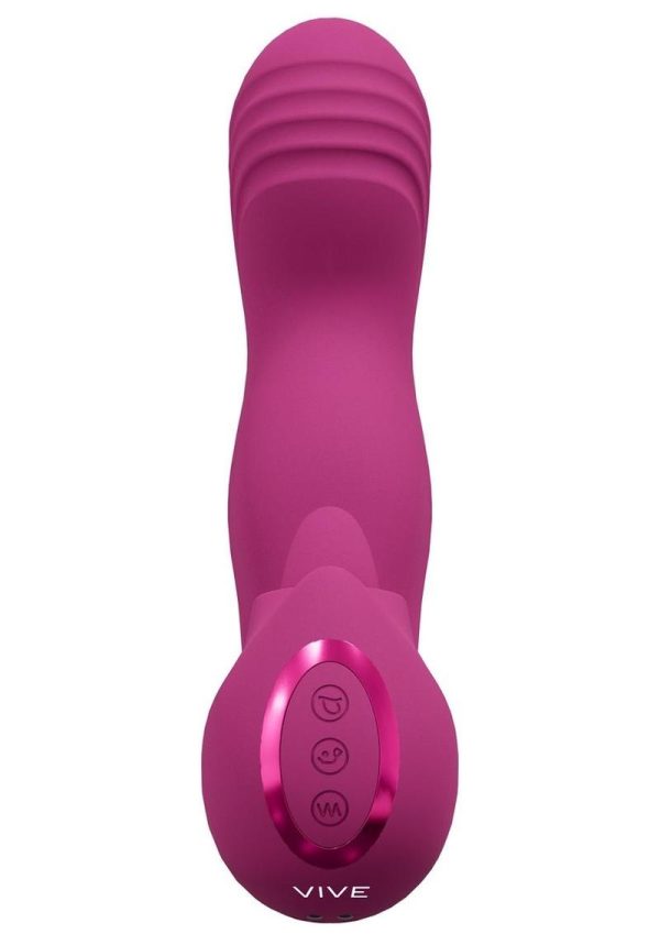 Vive YUMI Rechargeable Silicone Triple Motor G-Spot Finger Motion Vibrator - Pink