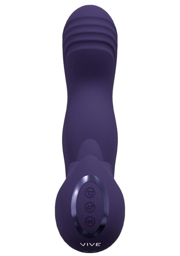 Vive YUMI Rechargeable Silicone Triple Motor G-Spot Finger Motion Vibrator - Purple