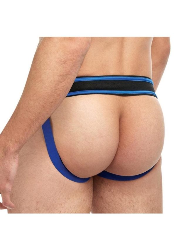 Goal Line Lace-Up Jockstrap - Large/XLarge - Blue