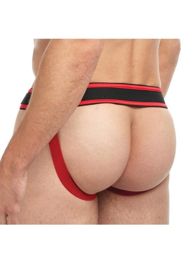 Goal Line Lace-Up Jockstrap - Large/XLarge - Red