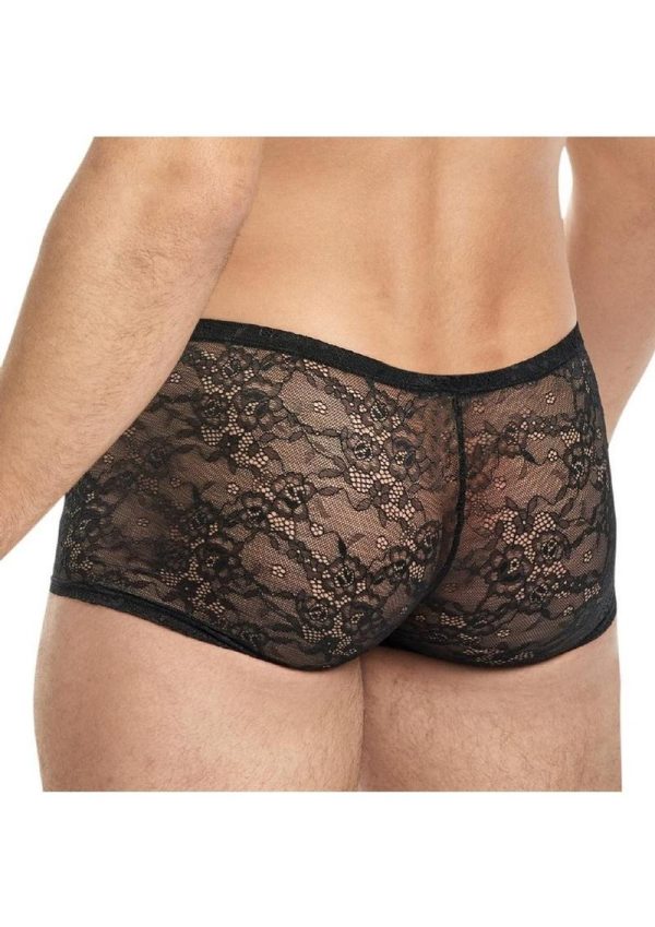 Lace King Lace Boxers - Small/Medium - Black