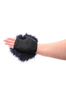 Sex and Mischief Cougar Spiked Sensory Glove - Navy/Gold