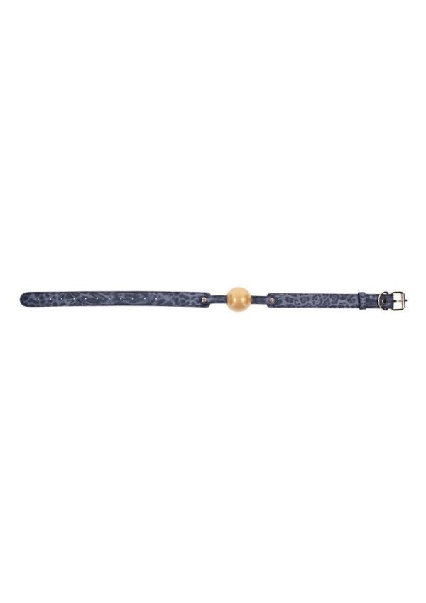 Sex and Mischief Cougar Ball Gag - Navy/Gold