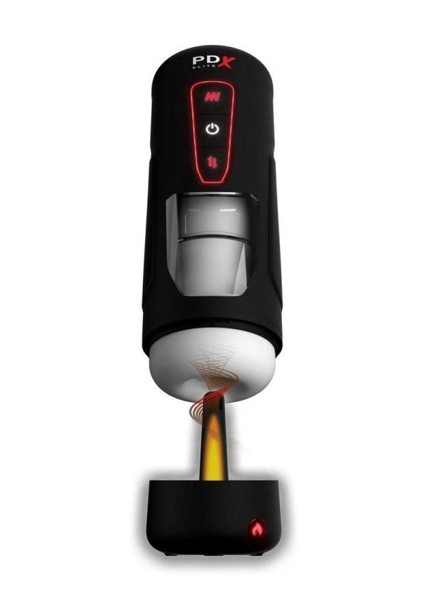 PDX Elite Milk Me Hotter Rechargeable Stroker - Black