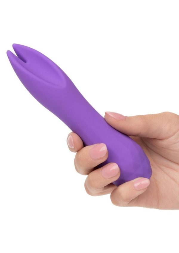 Gia Dual Flicker Silicone Rechargeable Vibrator - Purple
