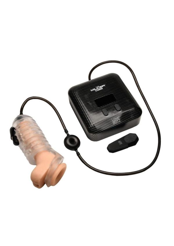 Lovebotz The Milker Max Edition Rechargeable Thrusting and Vibrating Masturbator with Remote Control - Black