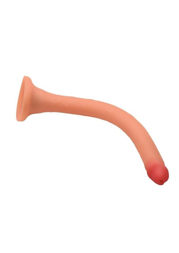 Hosed Slim Silicone Enema Hose 12in - Vanilla