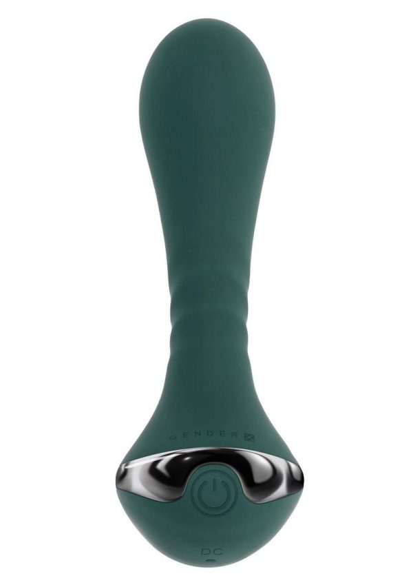 Gender X Goes Anywhere Rechargeable Silicone Anal Plug - Green