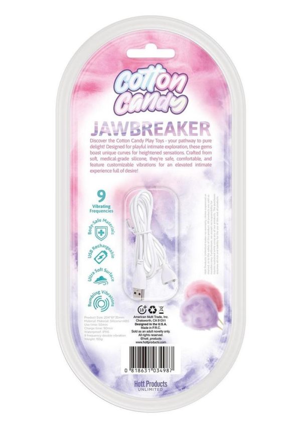 Cotton Candy Jawbreaker Rechargeable Silicone Rabbit Vibrator With Clitoral Stimulator - Fuschia/Aqua