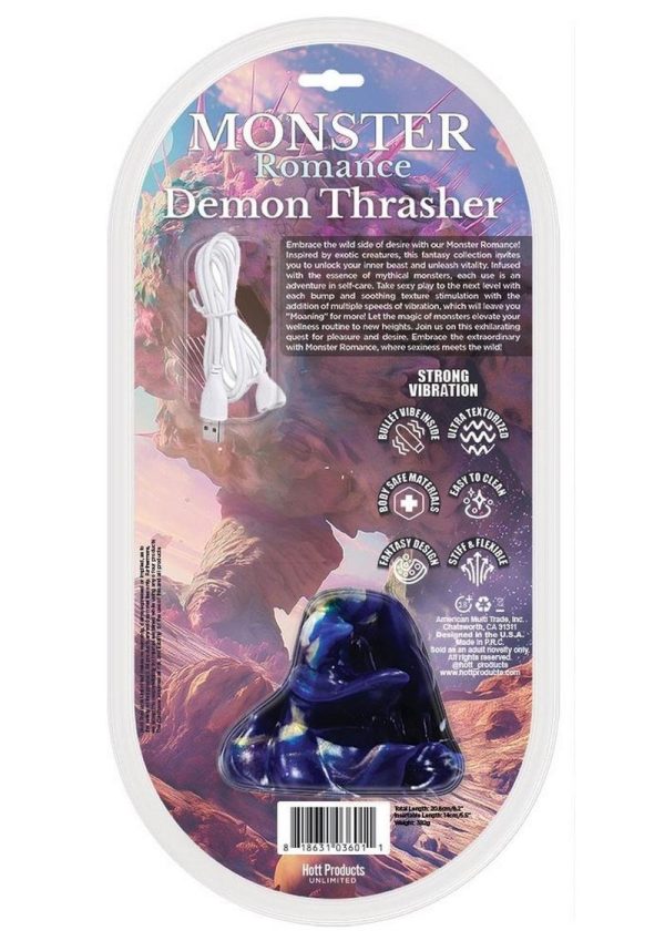 Monster Romance Demon Thrasher Rechargeable Dong - Purple