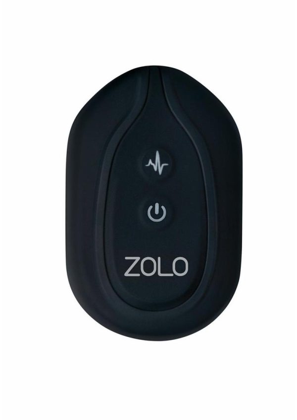 Zolo Vibrating Silicone Rechargeable Penis Extender with Remote Control - Black