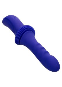 Overdrive Rechargeable Silicone Sex Machine Ridge Thruster with Remote Control - Purple