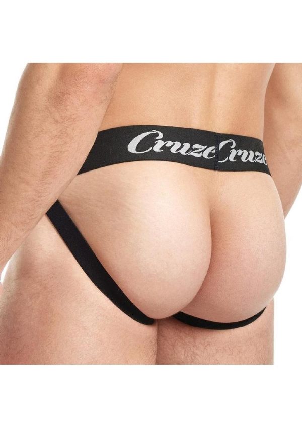 Cruze Buckle Up Zipper Jockstrap - Small/Medium - Black