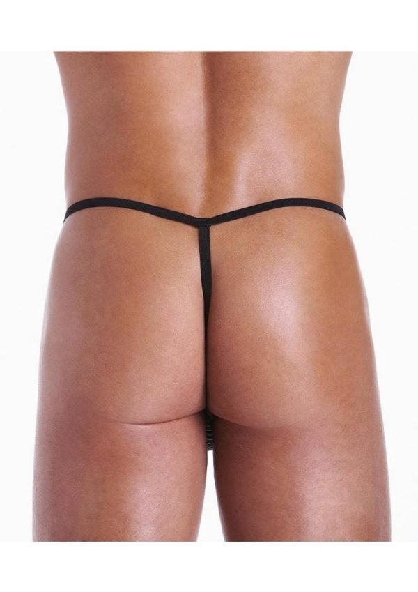 Fundies Hundcuff G-String With Toy Handcuffs - OS - Black
