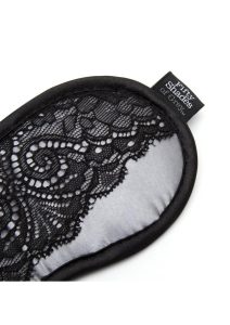Fifty Shades of Grey Play Nice Satin and Lace Blindfold - Silver/Black