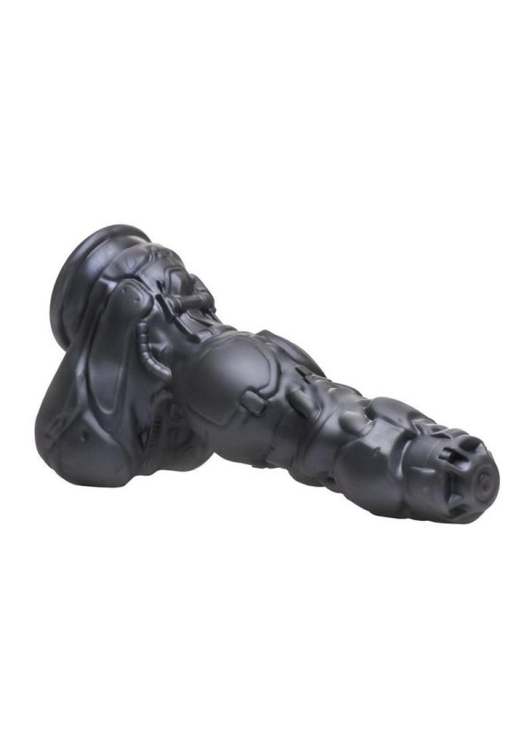 Creature Cock Thrusting and Vibrating Rechargeable Silicone Dildo - Gray