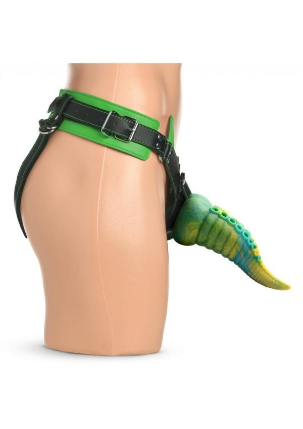 Creature Cocks Horny Play Strap-On Harness - Green/Black