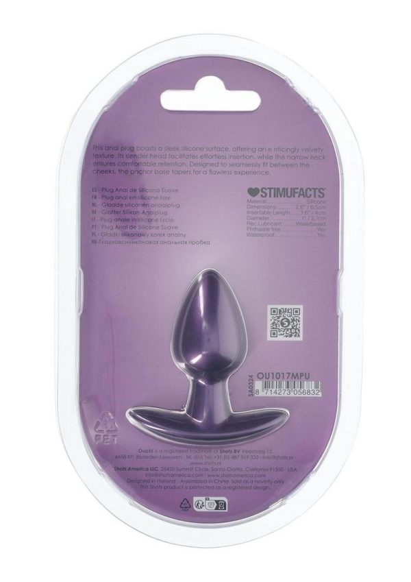Ouch! Anal Plug Silicone - Small - Metallic Purple