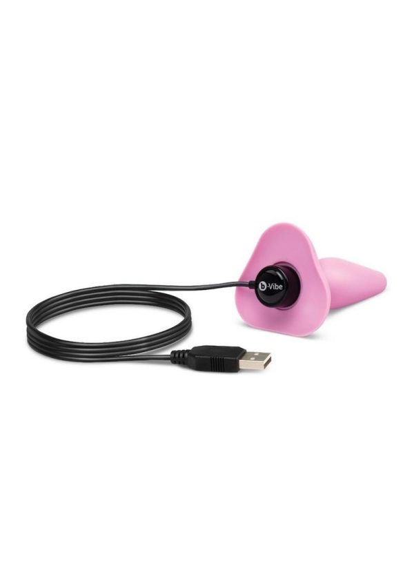 B-Vibe Beginner`s Vibrating Rechargeable Silicone Butt Plug - Pink