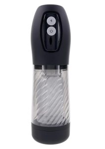 Playboy Whirlwind Rechargeable Thrusting and Spinning Stroker - Black