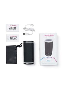 Lovense Calor Rechargeable Bluetooth Stroker with Remote Control - Black