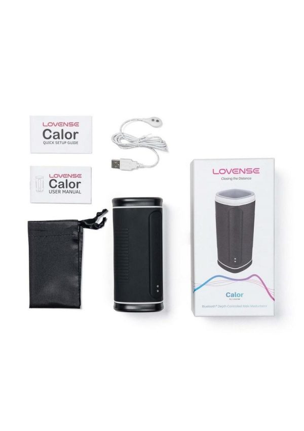 Lovense Calor Rechargeable Bluetooth Stroker with Remote Control - Black