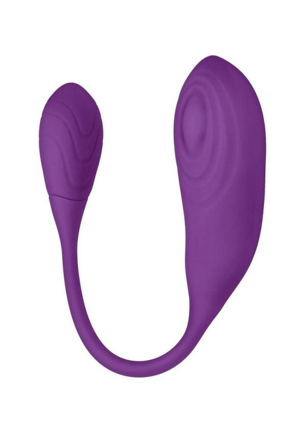 Blaze Triumph Rechargeable Silicone Dual Vibrator - Purple