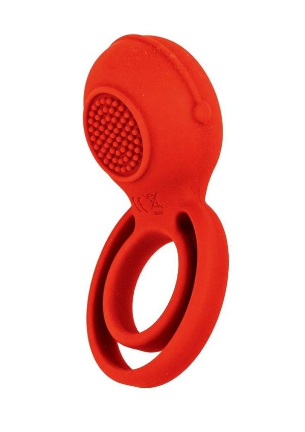 Cockpower Ultimate Vibrating Rechargeable Silicone Cock Ring - Red
