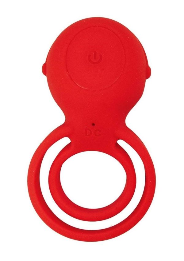 Cockpower Ultimate Vibrating Rechargeable Silicone Cock Ring - Red
