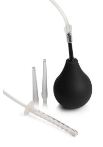 CleanStream Silicone Enema Bulb Kit - Black/Clear